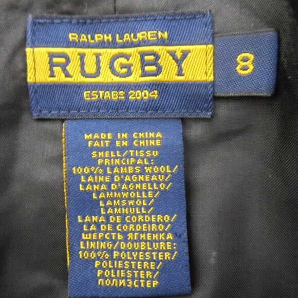 Vtg Rugby Ralph Lauren Women 8 Black Ivory Tweed Wool Pencil Skirt Front Zip 29" - Picture 3 of 10